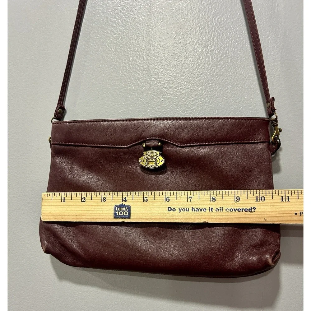 Vintage 80s ETIENNE AIGNER Soft Leather Handbag Shoulder Crossbody Bag Burgundy